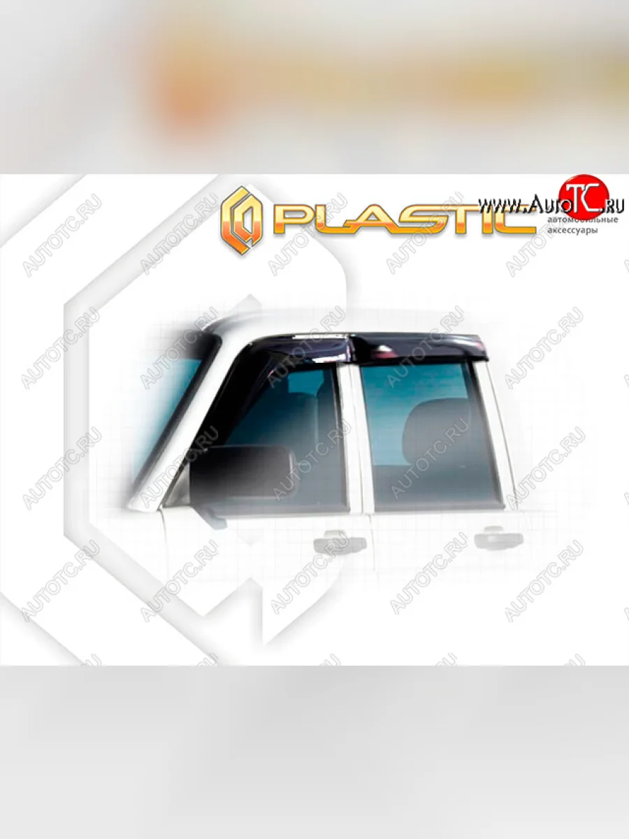 Дефлектора окон CA-Plastic Уаз Патриот 23632 2-ой рестайлинг пикап (2016-2025) (Classic полупрозрачный, Без хром. молдинга)  в Перми Пермском крае