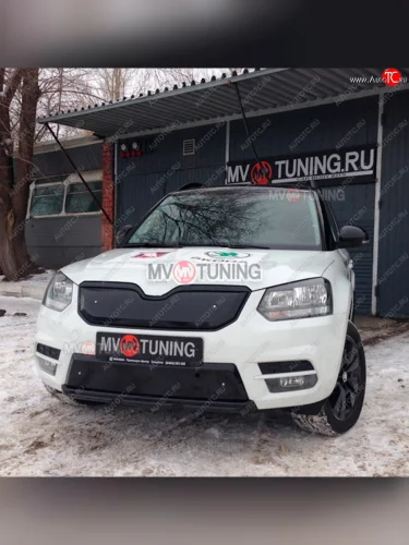 Заглушка решетки радиатора MV-Tuning (комплектация City и MONTE CARLO) (Поверхность текстурная) Skoda Yeti (2013-2018)