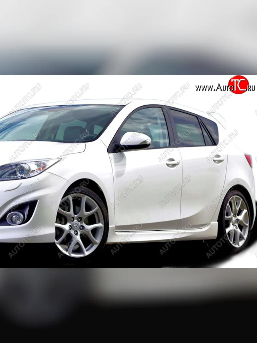 Накладки порогов MPS СТИЛЬ Mazda 3/Axela BL дорестайлинг, хэтчбэк 5 дв. (2009-2011) (Неокрашенные)  в Керчи Республика Крым