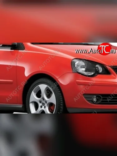 Переднее правое крыло (с отв. под повторитель) Стандартное (Окрашенное) Volkswagen Polo  Mk4 9N1 (2005-2009) рестайлинг седан, хэтчбэк 5 дв. рестайлинг
