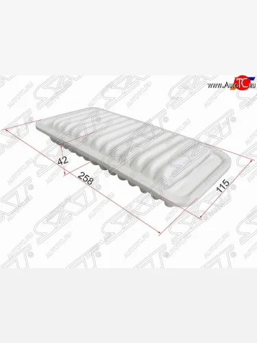 Фильтр воздушный SAT Daihatsu Boon  M600 (2010-2016), Toyota Echo  XP10 (1999-2006), Toyota Passo ( 1,  2) (2004-2016), Toyota Platz ( рестайлинг) (1999-2005), Toyota Ractis (2005-2010), Toyota Vitz ( XP10,  XP90) (1998-2010), Toyota Yaris ( XP10,  XP90) (1999-2010)
