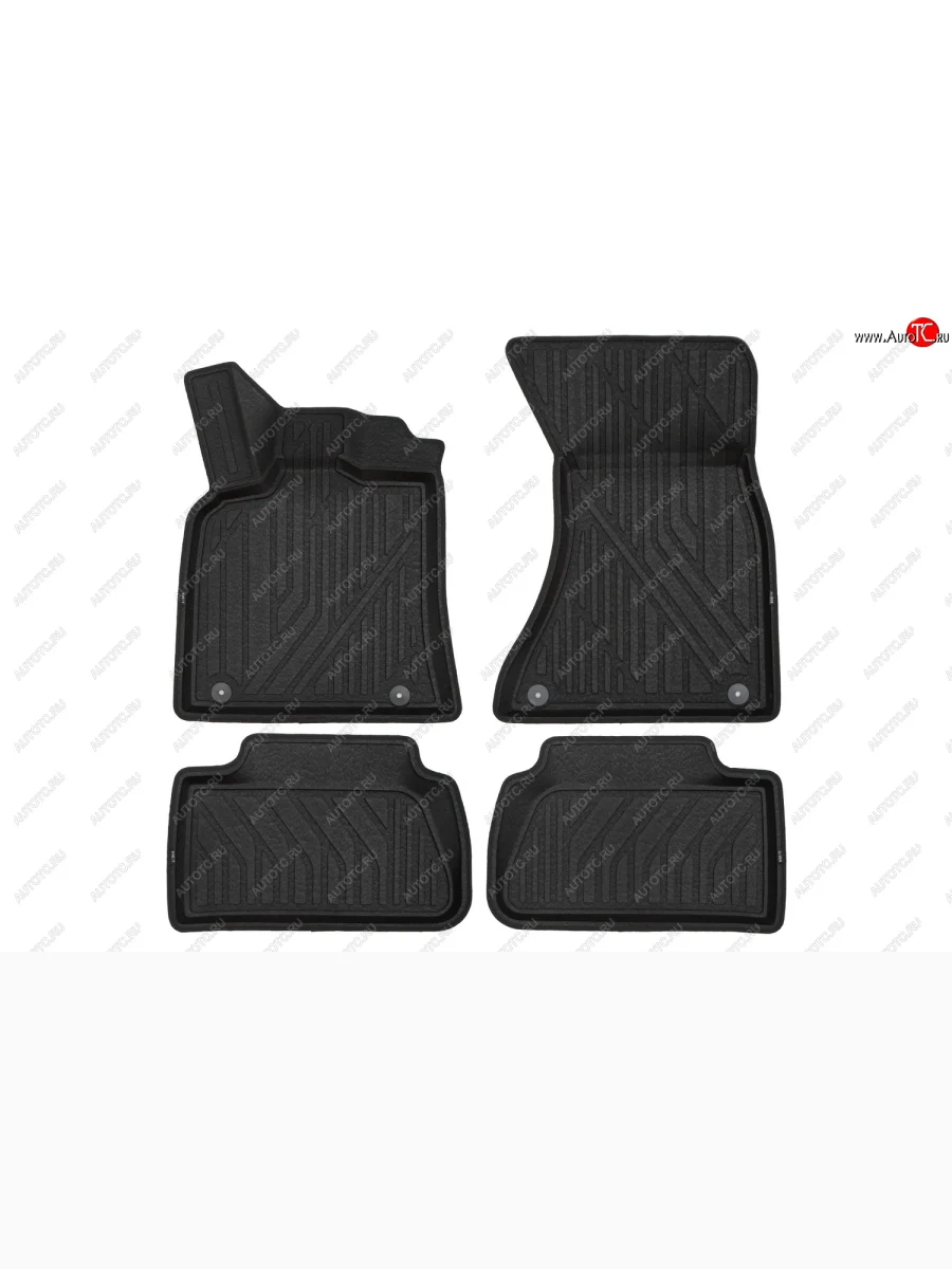 Коврики салона (полистар) KVEST 3D Porsche Macan 95B дорестайлинг (2013-2019) (Чёрные)  в Керчи Республика Крым