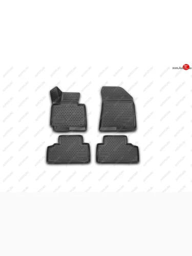 Коврики салона (полиуретан) Element 3D (Чёрные) KIA Carens RP рестайлинг (2017-2019)