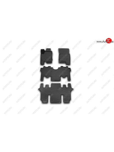 Коврики салона (полиуретан) Element 3D (Чёрные) SSANGYONG Stavic MPV5 (2013-2018)