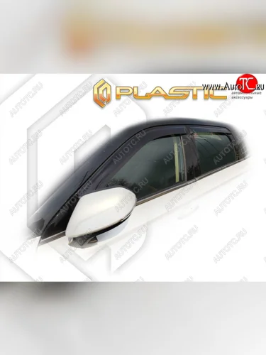 Ветровики дверей CA-Plastic (Classic полупрозрачный) FAW Bestune T77 дорестайлинг (2018-2022)