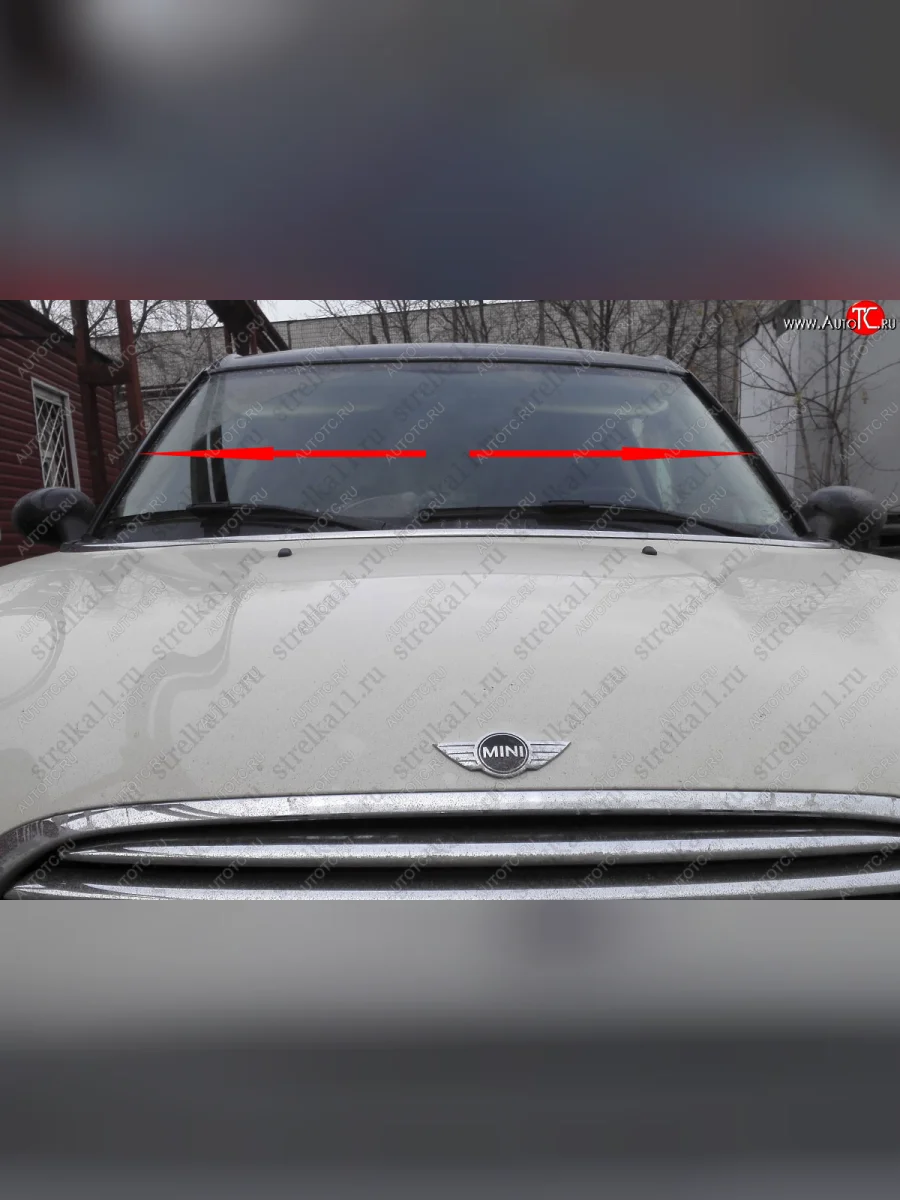 Водостоки (дефлектора) лобового стекла Стрелка 11  Mini Cooper (2006-2014)  в Воронеже Воронежской области