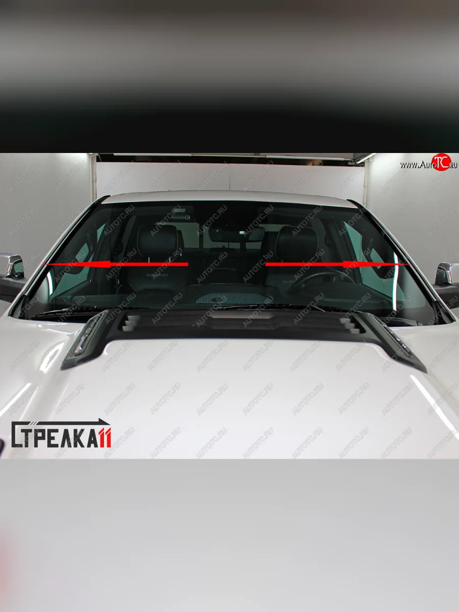 Водостоки (дефлектора) лобового стекла Стрелка 11 RAM 1500 DT CREW Cab (2018-2024)  в Воронеже Воронежской области