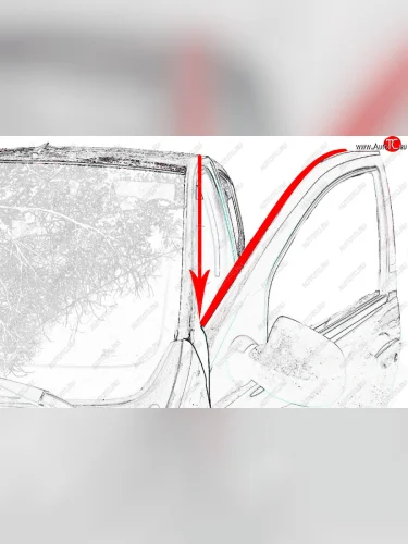 Водостоки (дефлектора) лобового стекла Стрелка 11 Renault Sandero Stepway 1 (2010-2014)