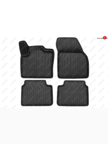 Коврики салона (полистар) KVEST 3D (Чёрные) Land Rover Discovery Sport 1 L550 рестайлинг (2019-2023)