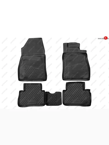 Коврики салона (полиуретан) Element 3D (Чёрные) Nissan Juke  1 YF15 (2010-2020) дорестайлинг, рестайлинг