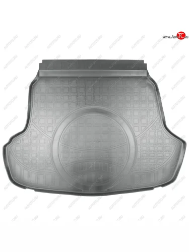 Коврик в багажник (c выступом под запаску) Norplast Unidec (Серый) Hyundai Sonata LF рестайлинг (2017-2019)