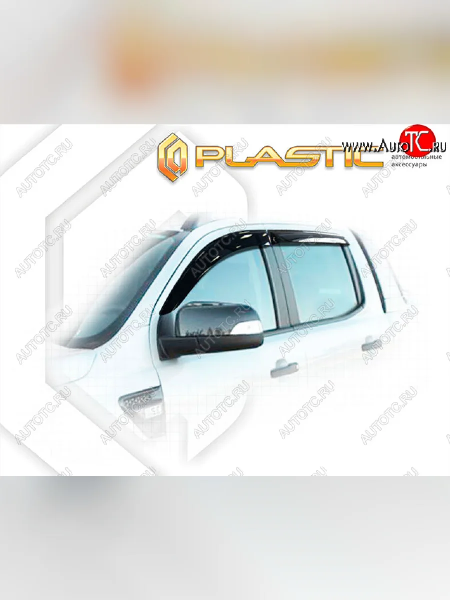 Ветровики дверей CA-Plsastic AUTOMODEL} Ford Ranger DoubleCab дорестайлинг (2011-2016) (без хром. молдинга)  в Керчи Республика Крым