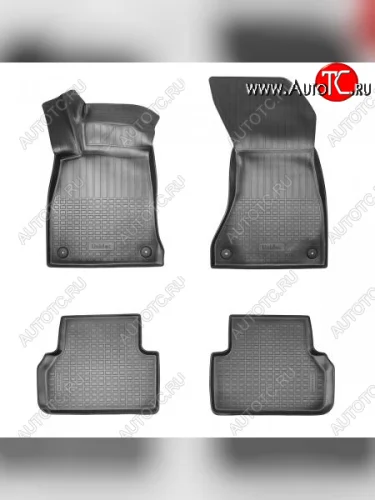 Коврики салона Unidec (Чёрные) Audi A4 B9 дорестайлинг,седан (2016-2020)