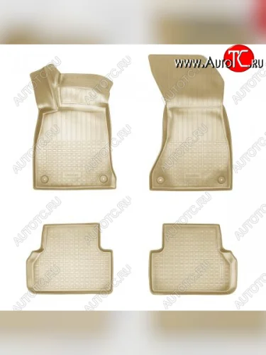 Коврики салона Unidec (Бежевые) Audi A4 B9 дорестайлинг,седан (2016-2020)