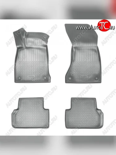 Коврики салона Unidec (Серые) Audi A4 B9 дорестайлинг,седан (2016-2020)