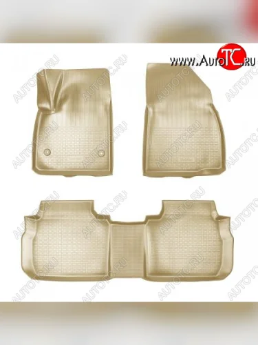 Коврики салона (1 и 2 ряд 6 мест) Unidec (Бежевые) Cadillac XT6 C1TL (2019-2025)