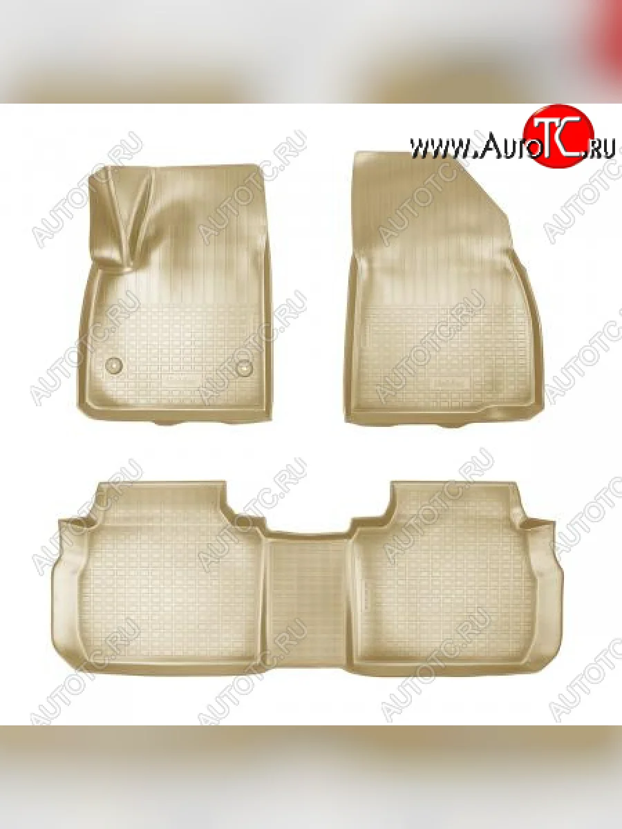 Коврики салона (1 и 2 ряд 6 мест) Unidec Cadillac XT6 C1TL (2019-2025) (Бежевые)  в Перми Пермском крае