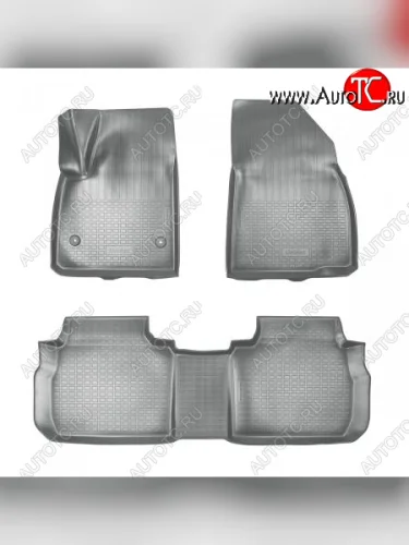 Коврики салона (1 и 2 ряд 6 мест) Unidec (Серые) Cadillac XT6 C1TL (2019-2025)