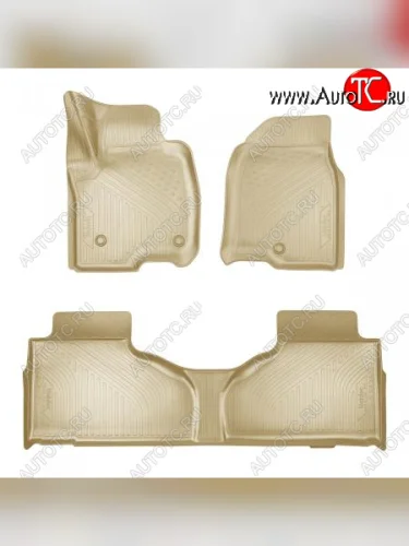 Коврики салона (1 и 2 ряд) Unidec (Бежевые) Chevrolet Tahoe GMT T1XX   (2019-2022)