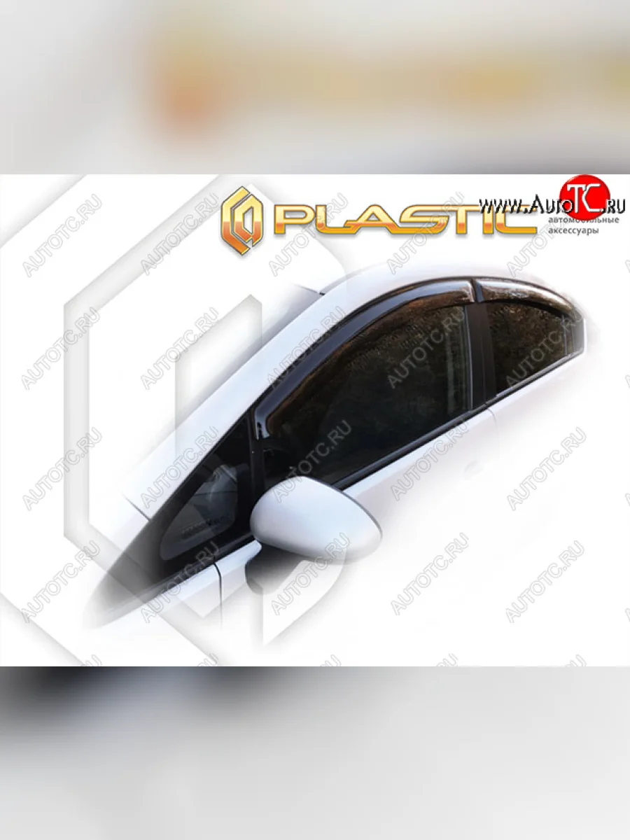 Дефлектора окон (Американская сборка) CA-Plastic KIA Rio 3 QB дорестайлинг седан (2011-2015) (Classic полупрозрачный)  в Керчи Республика Крым