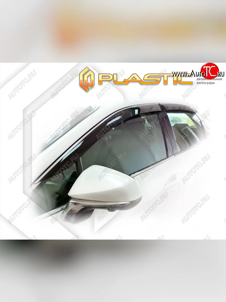 Дефлектора окон (на удлинённую Long версию) CA-Plastic Lexus RX350L AL20 дорестайлинг (2017-2019) (Classic полупрозрачный, Без хром. молдинга)  в Воронеже Воронежской области