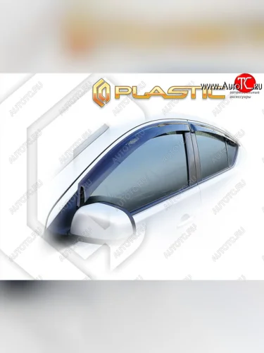 Дефлектора окон CA-Plastic (Classic полупрозрачный) Nissan Latio  N17 (2014-2016) седан правый руль дорестайлинг