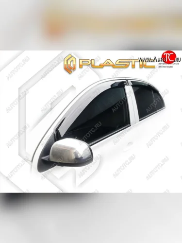 Дефлектора окон CA-Plastic (Classic полупрозрачный) Nissan March  4 K13,NK13 (2010-2025) хэтчбэк 5 дв. правый руль дорестайлинг, хэтчбэк 5 дв. правый руль рестайлинг