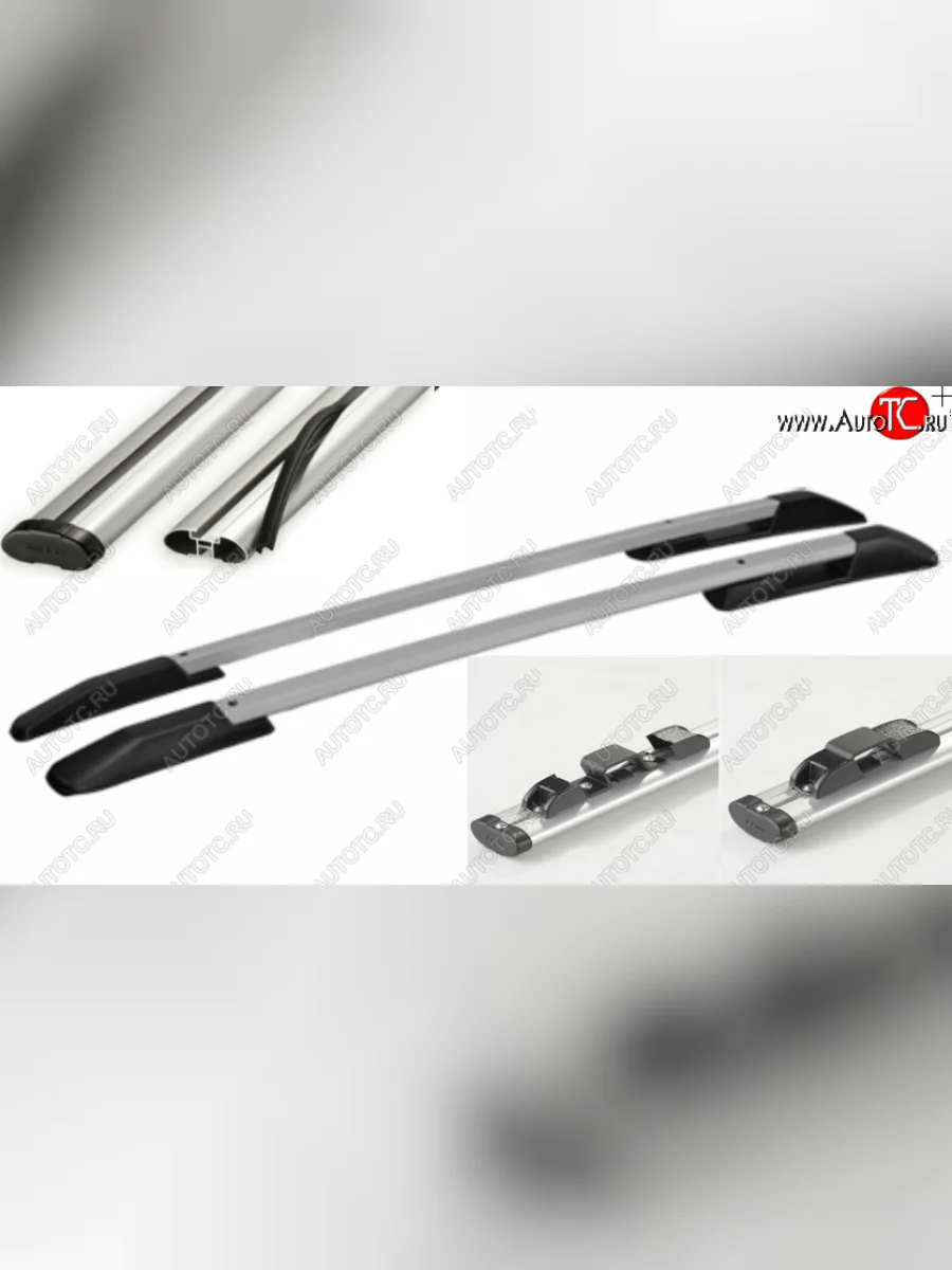 Рейлинги АПС Лада ВАЗ XRAY (2016-2022) (Черно-серые с серыми поперечинами, крепление скоба, L1300)  в Воронеже Воронежской области