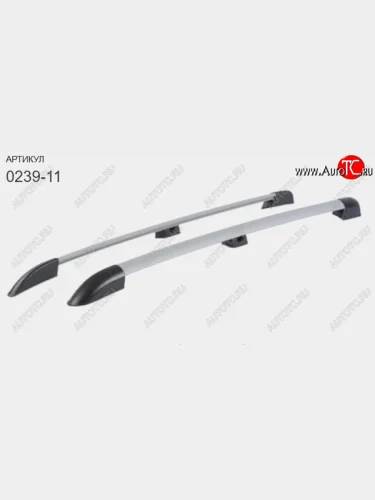 Рейлинги АПС (Черно-серые, поперечины черные, крепление скоба, L1300) Лада ВАЗ Ларгус дорестайлинг R90 (2012-2021)