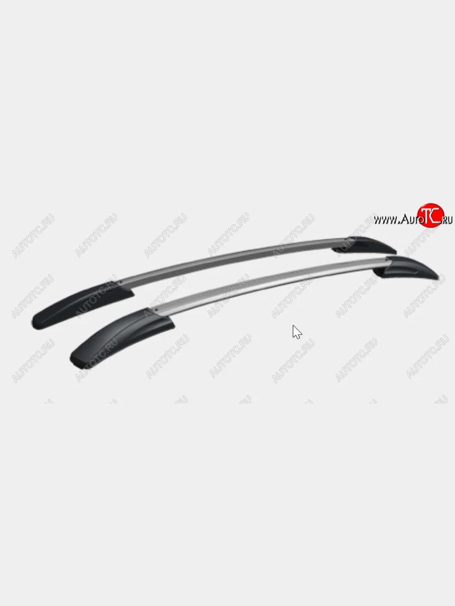Рейлинги АПС  Renault Arkana (2019-2025) (Черно-серые, поперечины серые, крепление скоба, L1300)  в Самаре Самарской области