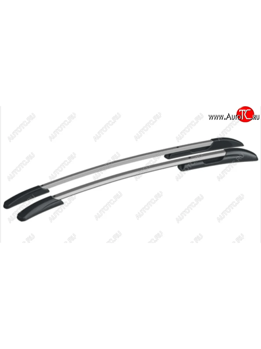 Рейлинги АПС  Renault Kaptur (2016-2022) (Черно-серые, поперечины черные, крепление скоба, L1300)  в Самаре Самарской области