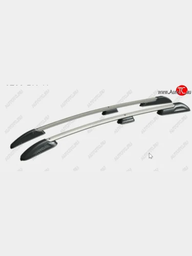 Рейлинги АПС (Черно-серые, поперечины серые, крепление скоба, L1300) Mazda 3/Axela  BK (2003-2009) дорестайлинг, хэтчбэк, рестайлинг, хэтчбэк