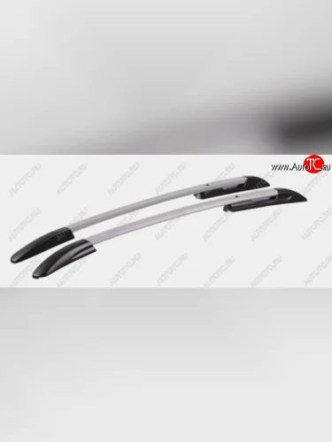 Комплект рейлингов АПС (Черно-серые, поперечины черные, крепление скоба, L1300) Hyundai Solaris  RBr (2010-2017) хэтчбэк дорестайлинг, хэтчбэк рестайлинг