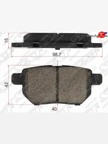 Колодки тормозные задние SAT Toyota Corolla E150 седан рестайлинг (2009-2013)