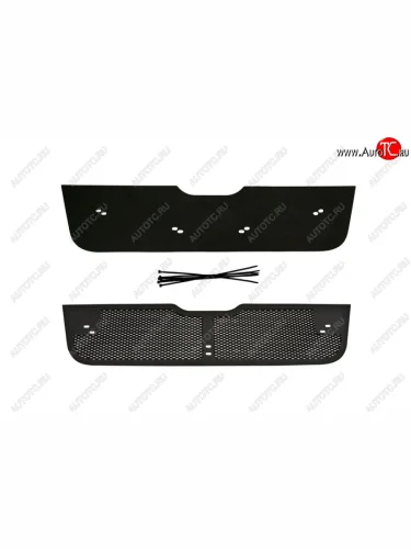 Комплект защиты (сетка и зимняя заглушка) в передний бампер Русская Артель (Поверхность текстурная) Nissan Qashqai  1 J10 (2007-2010) дорестайлинг