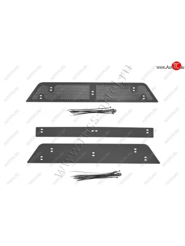 Комплект защиты (сетка и зимняя заглушка) в передний бампер Русская Артель (Поверхность текстурная) Toyota RAV4  XA40 (2015-2019) 5 дв. рестайлинг