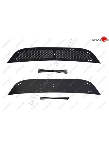 Комплект защиты (сетка и зимняя заглушка) в передний бампер Русская Артель (Поверхность текстурная) Volkswagen Tiguan  NF (2011-2017) рестайлинг