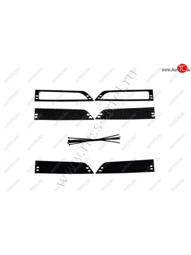 Комплект защиты (сетка и зимняя заглушка) в решётку радиатора Русская Артель (Поверхность текстурная) Renault Duster  HS (2015-2021) рестайлинг