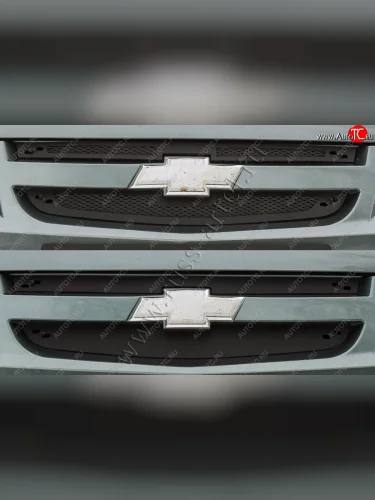 Комплект защиты (сетка и зимняя заглушка) решётки радиатора Русская Артель (Поверхность текстурная) Chevrolet Niva  2123 (2009-2020), Лада ВАЗ 2123 (Нива Шевроле) (2009-2020)