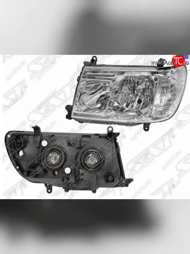 Передняя левая фара (галоген, электрокорректор) SAT Toyota Land Cruiser 10 100 2-ой рестайлинг (2005-2007)