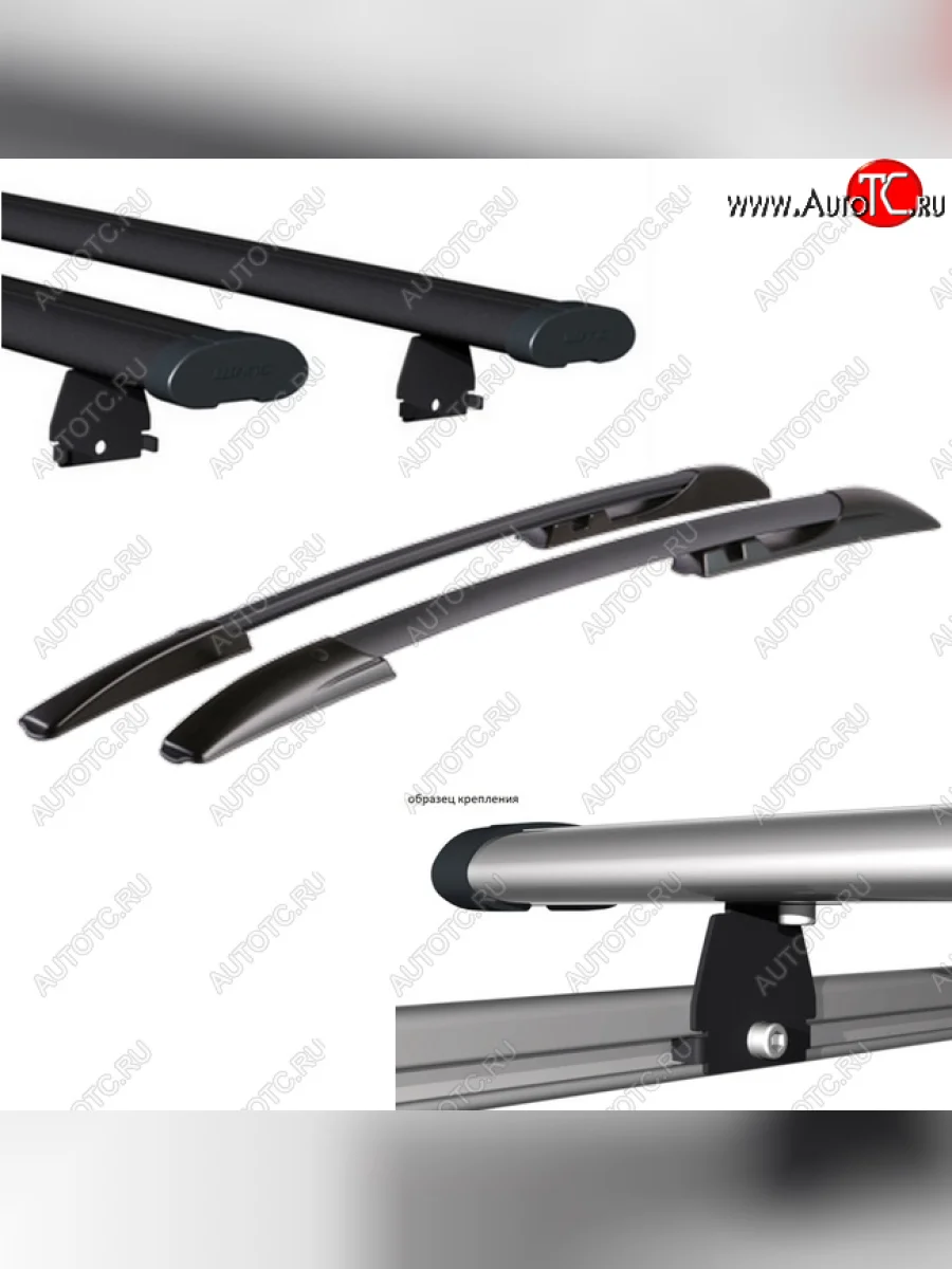 Рейлинги АПС  KIA Ceed (2018-2025) 3 CD (Черные с черными поперечинами, крепление винтовым соединением в паз, L1300)  в Самаре Самарской области