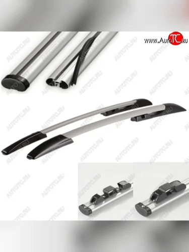 Черно-серые, поперечины серые, крепление скоба, L1300 12709р Черно-серые, поперечины серые, крепление скоба, L1300 12709р