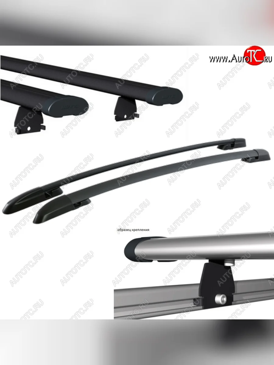 Рейлинги АПС  Toyota RAV4 (2012-2019) XA40 (Черные с черными поперечинами, крепление винтовым соединением в паз, L1300)  в Самаре Самарской области