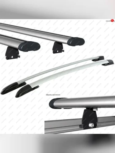 Рейлинги АПС (Черно-серые с серыми поперечинами, крепление винтовым соединением в паз, L1300) Toyota RAV4 XA40 5 дв. дорестайлинг (2012-2015)
