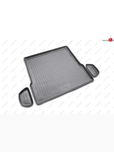 Коврик багажника (полиуретан, со вставками) Element Renault Logan  1 (2004-2016) дорестайлинг, рестайлинг (Серый)