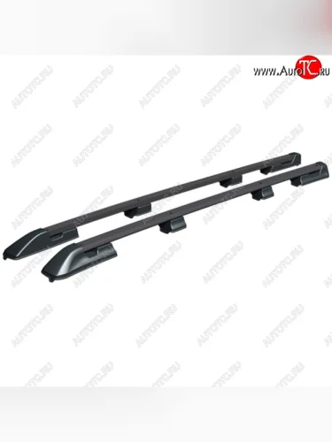 Комплект рейлингов (короткая база) АПС (Черные, без поперечин) Volkswagen Caravelle  T5 - Transporter  T5
