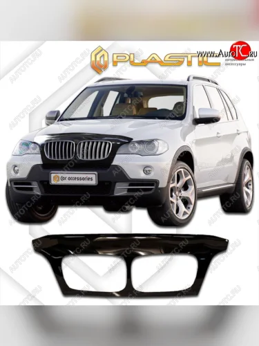 Дефлектор капота (exclusive) CA-Plastic (Classic чёрный) BMW X5 E70 рестайлинг (2010-2013)