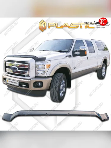 Дефлектор капота (exclusive) CA-Plastic (Classic чёрный) Ford F350 P473 PickUp CrewCab (2010-2016)