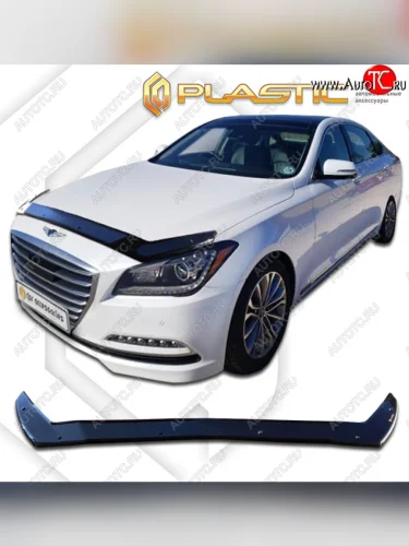 Дефлектор капота (exclusive) CA-Plastic (Classic чёрный) GENESIS G80 DH (2017-2020)