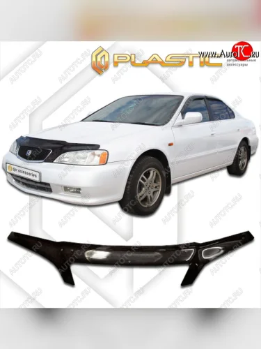 Дефлектор капота (exclusive) CA-Plastic (Classic чёрный) Honda Saber 2 дорестайлинг (1998-2001)